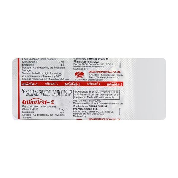 Glimfirst 2mg Tablet 10'S
