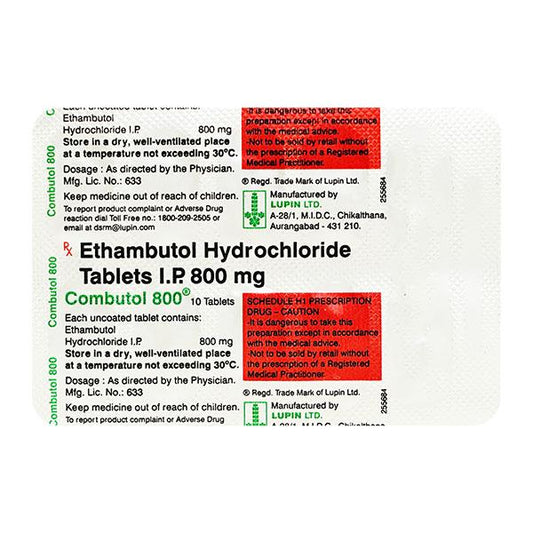 COMBUTOL 800MG TABLET 10'S