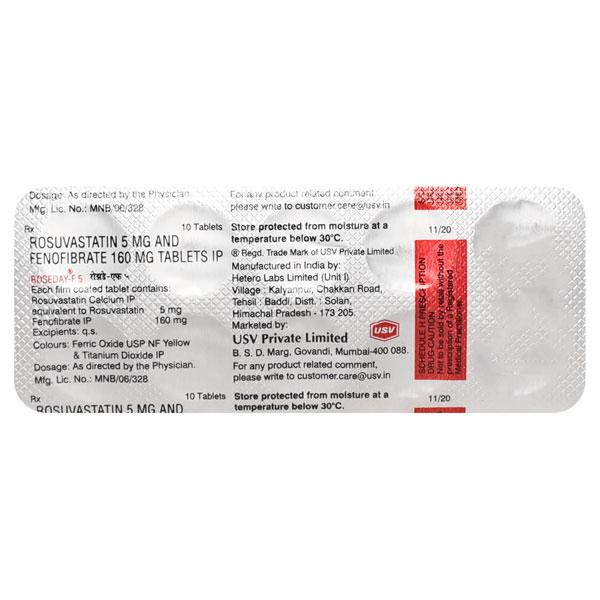 Roseday F 5mg Tablet 10'S