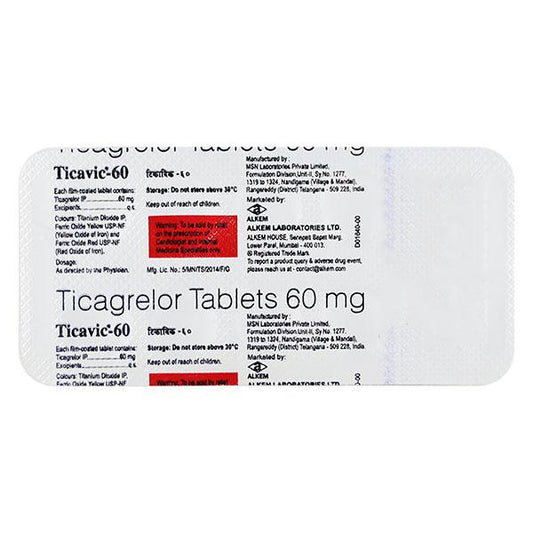 TICAVIC 60mg Tablet 10's