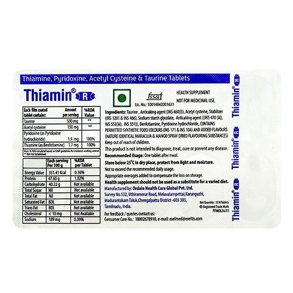 Thiamin R Tablet 10's