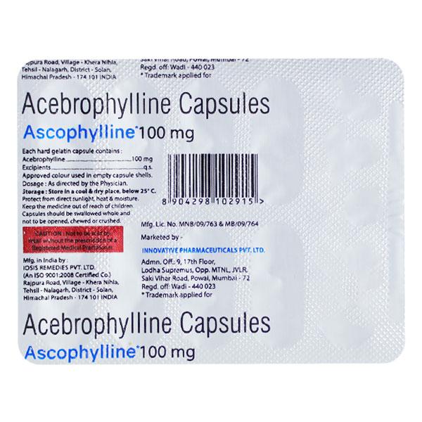 ASCOPHYLLINE 100mg Capsule 10's