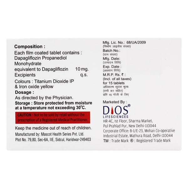 DIOSGLT 10 Tablet 15's