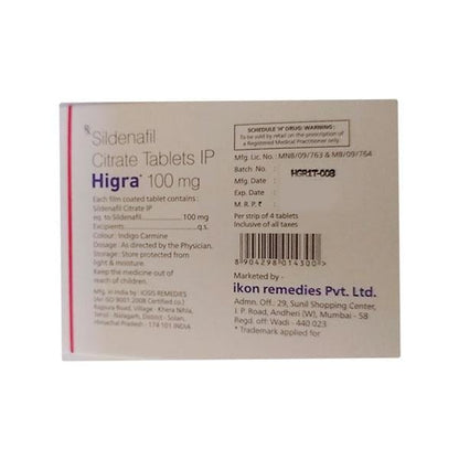 HIGRA 100mg Tablet 4's
