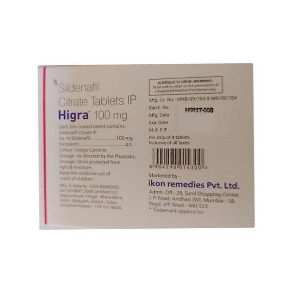 HIGRA 100mg Tablet 4's