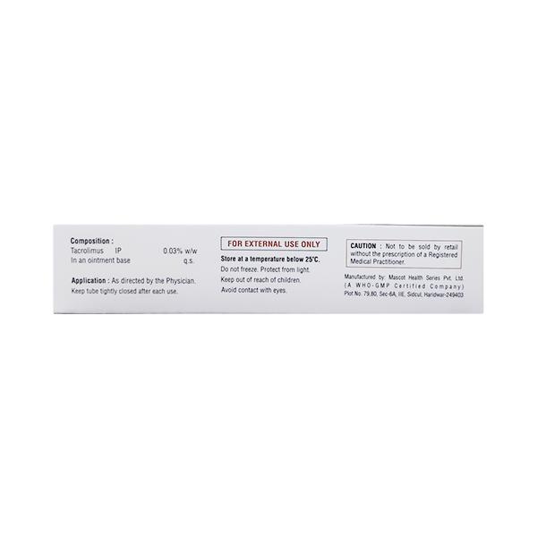 TACROLIUS 0.03% Ointment 10gm