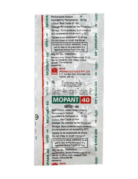 Mopant 40mg Tablet 10'S