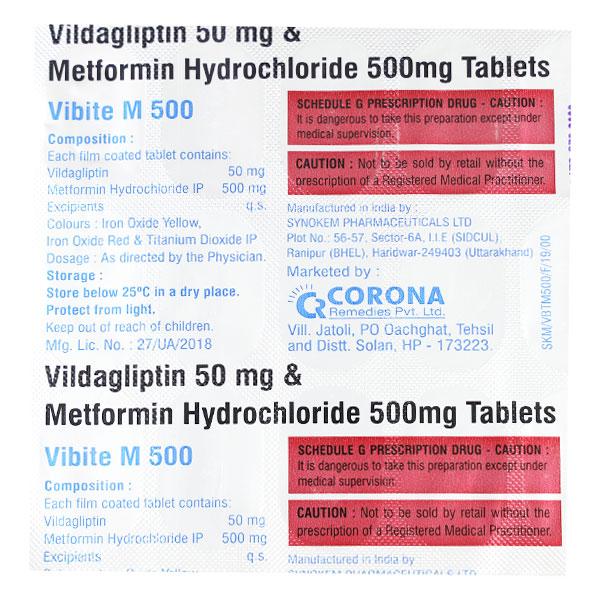 VIBITE M 500mg Tablet 15's