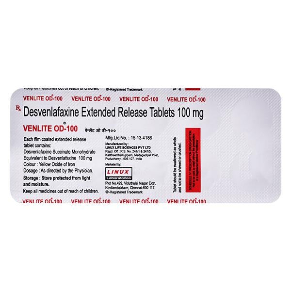 Venlite OD 100mg Tablet 10'S
