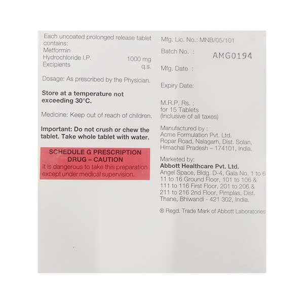 ABOMET SR 1000mg Tablet 15's