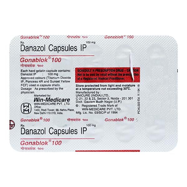 Danazole 100mg Capsule 10'S
