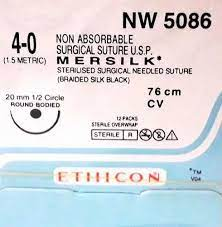 Ethicon Mersilk Suture 4-0