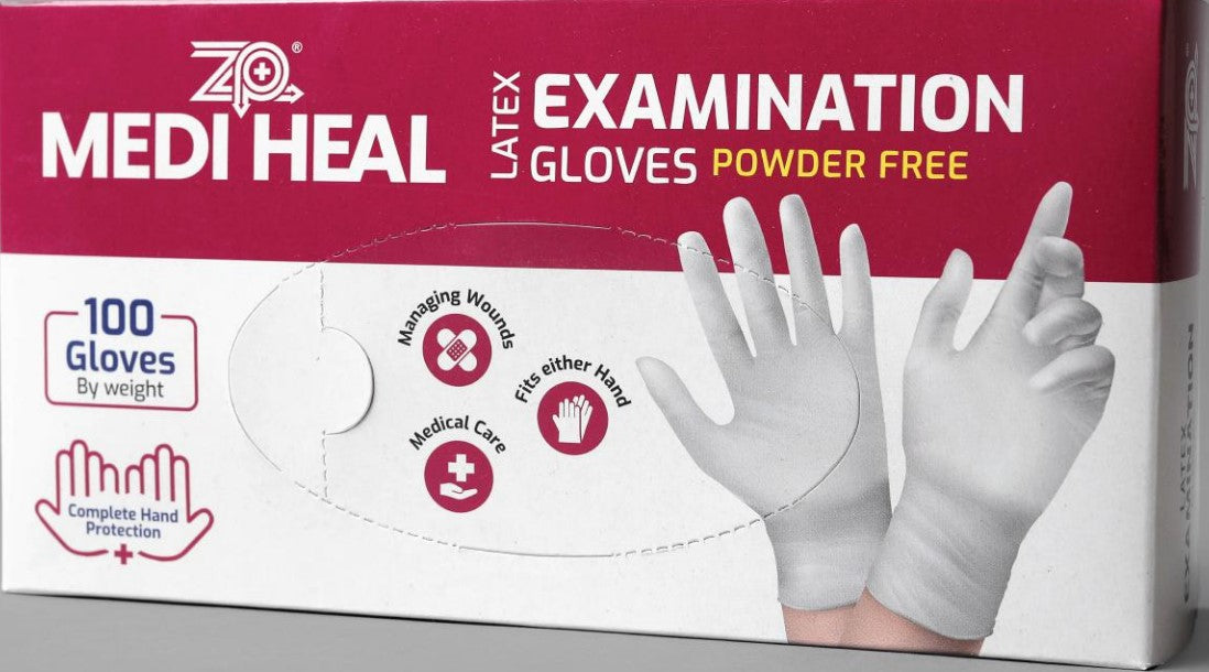 zp Mediheal Latex Powder Free Examination Gloves