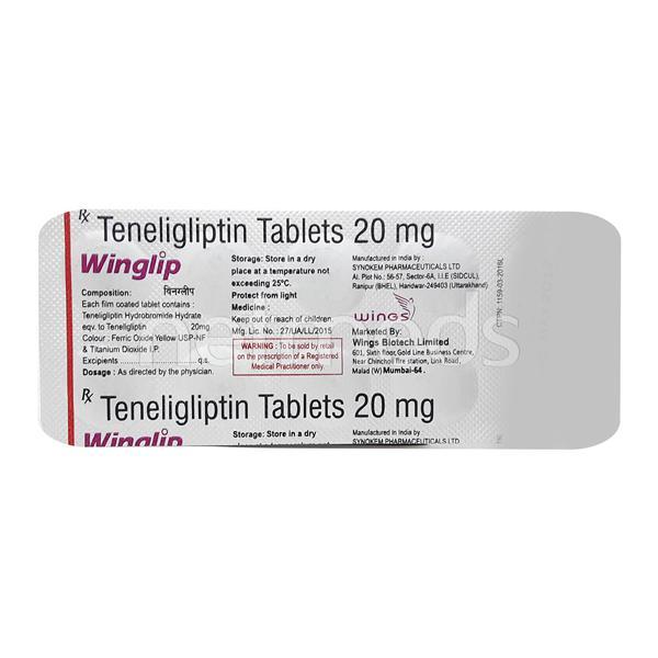 Winglip 20mg Tablet 10'S