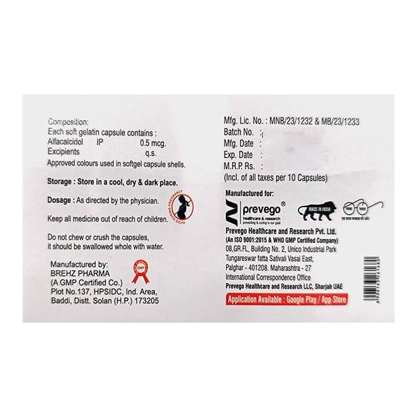 CALCIGIANT ALPHA 0.5 Softgel Capsule 10's