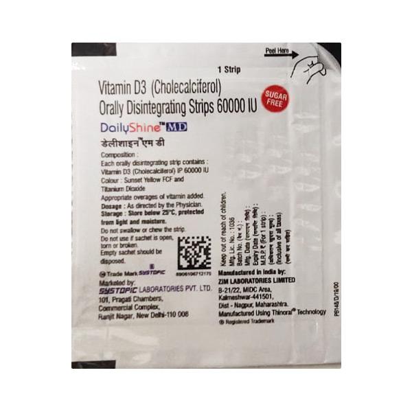 DAILYSHINE MD SUGAR FREE MINT FLAVOUR Oral Disintegrating Strips 1's