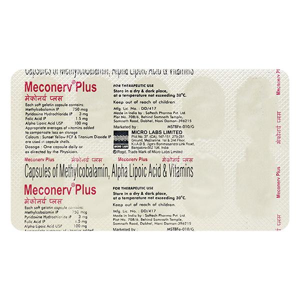 Meconerv Plus Capsule 10'S