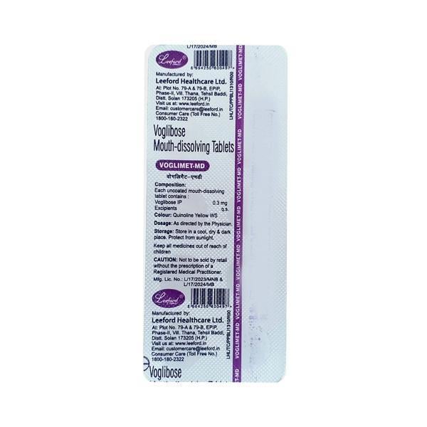 Voglimet MD 0.3mg Tablet 10'S