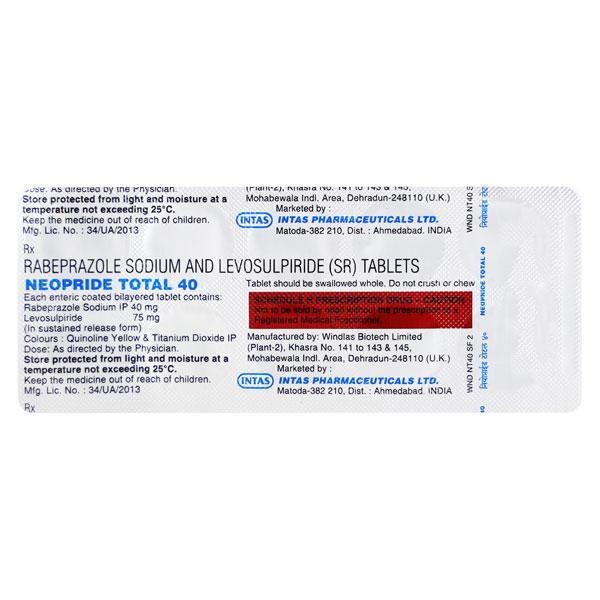 Neopride Total 40mg Tablet 10'S