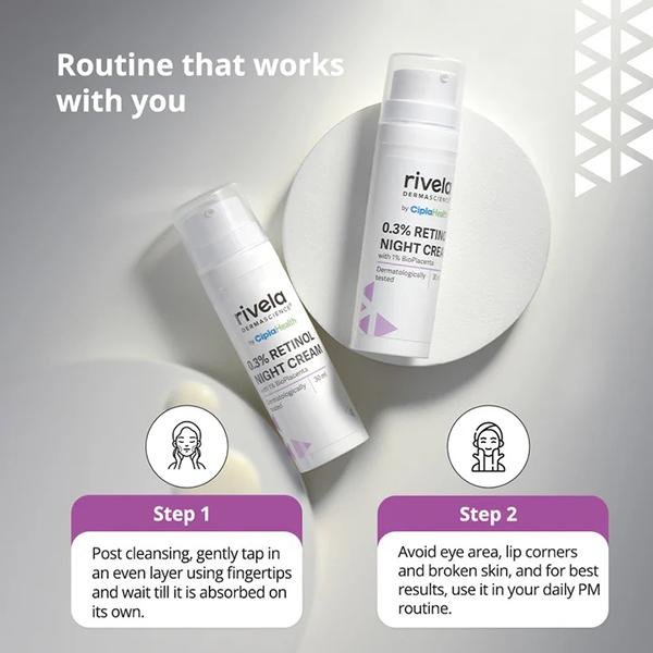 RIVELA 0.3% RETINOL NIGHT Cream 30ml