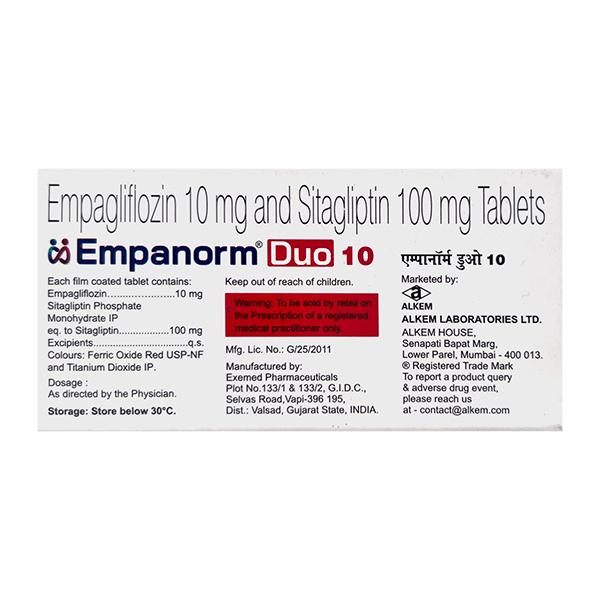 EMPANORM DUO 10 Tablet 10's