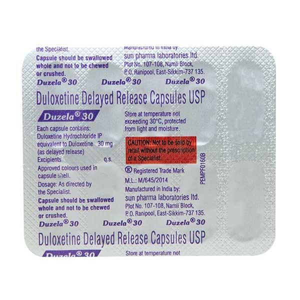 Duzela 30mg Capsule 10'S