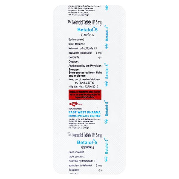 Betalol 5mg Tablet 10'S