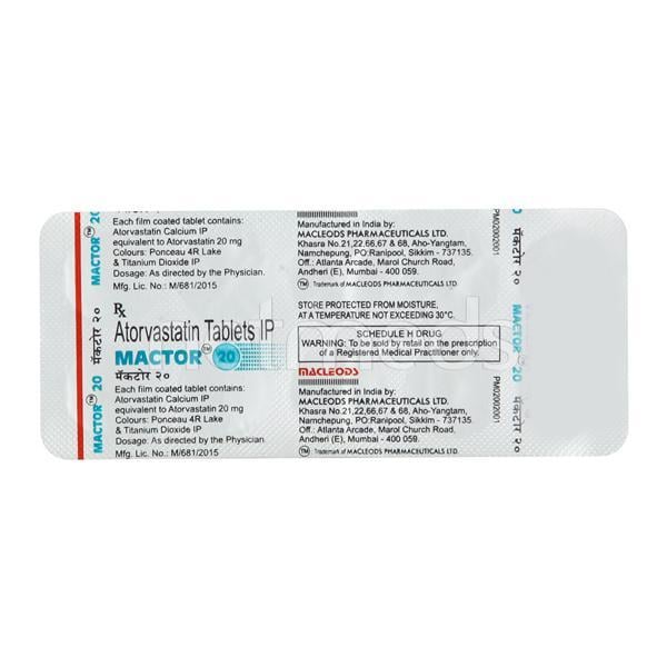 Mactor 20mg Tablet 10'S
