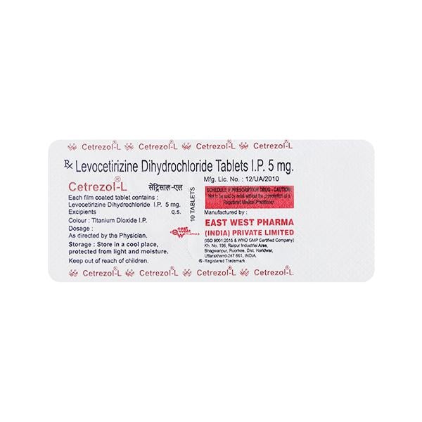Cetrezol L Tablet 10'S
