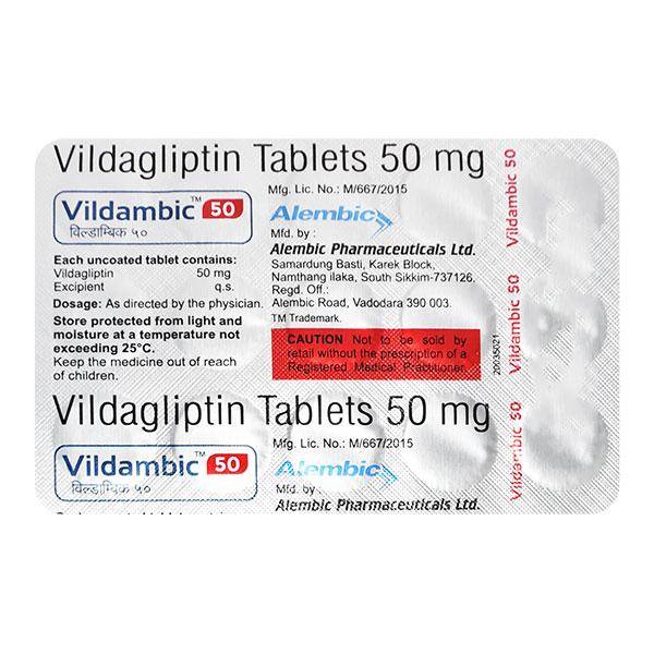VILDAMBIC 50 Tablet 15's