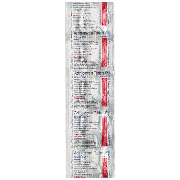 Zithrox 250mg Tablet 10'S