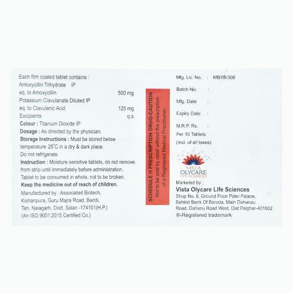 OLYCLAV 625 Tablet 10's