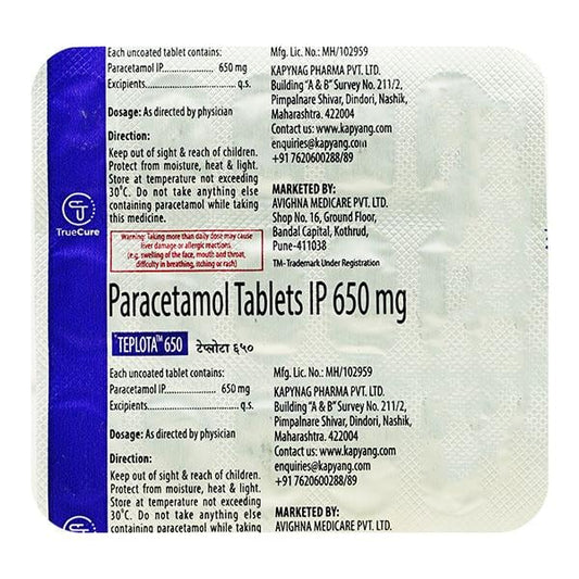 TEPLOTA 650 Tablet 15's
