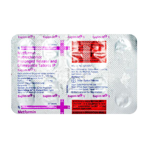 Euglim M 1mg Tablet 10'S