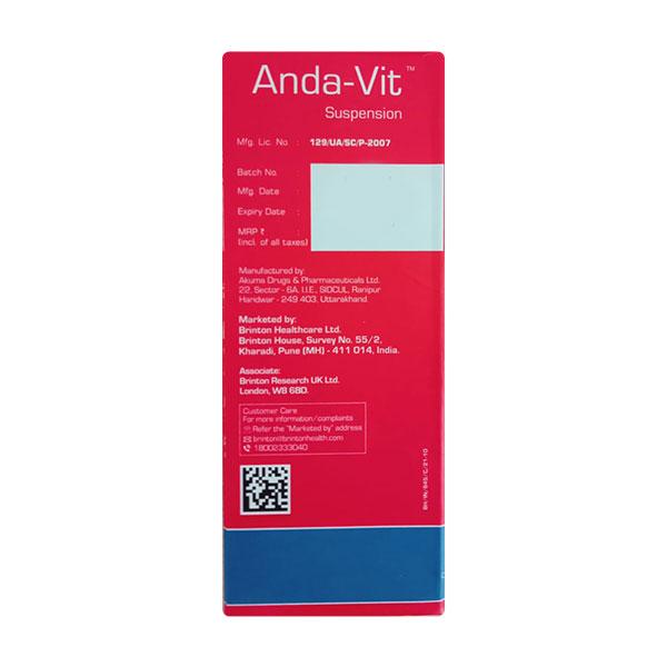 ANDA VIT MIXED FRUIT FLAVOUR Suspension 150ml