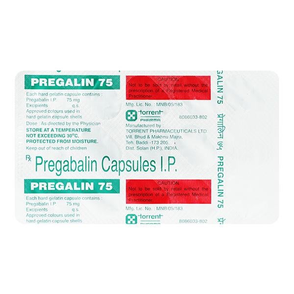 Pregalin 75mg Capsule 15'S