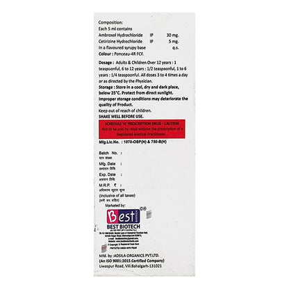 CETSAFE AM Syrup 60ml