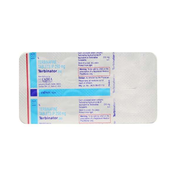 Terbinator 250mg Tablet 7'S