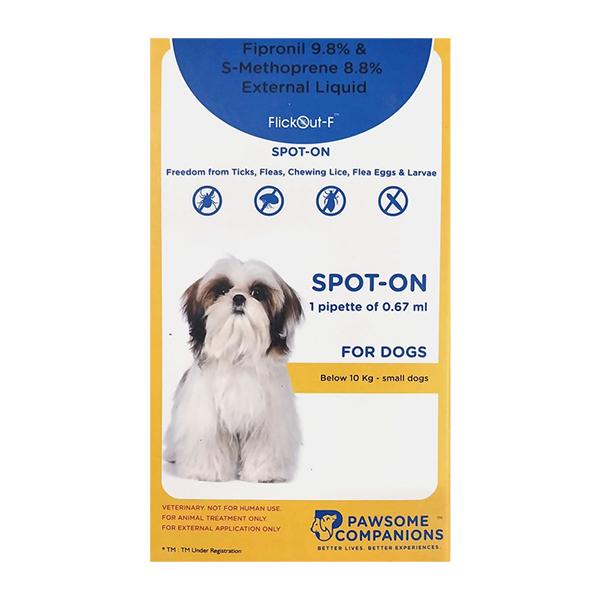 FLICKOUT F SPOT ON (VET) FOR DOGS 0-10KG Liquid 0.67ml