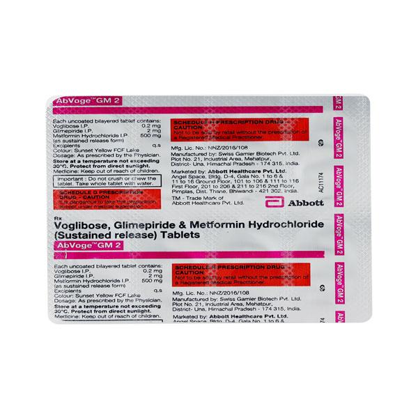 ABVOGE GM 2mg Tablet 10's