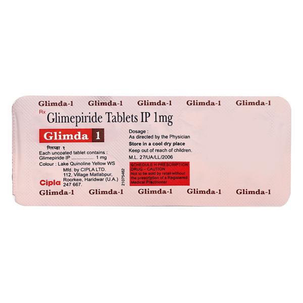 Glimda 1mg Tablet 10'S