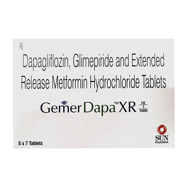 GEMER DAPA XR 10/1/1000 Tablet 7's