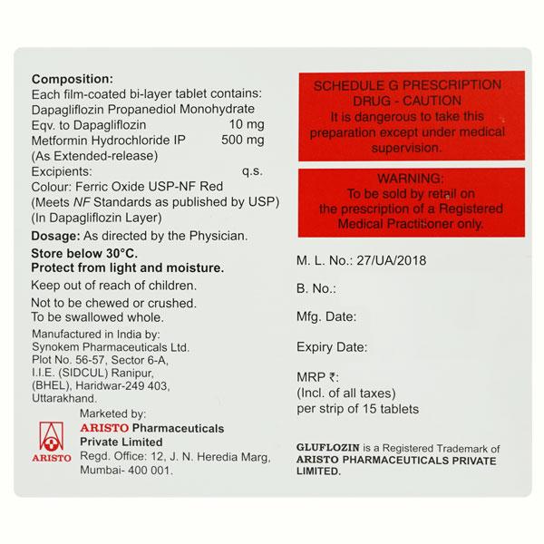 GLUFLOZIN MF Tablet 15's