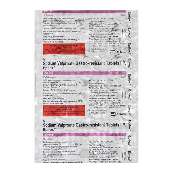 Epilex 200mg Tablet 15'S