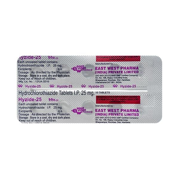 Hyzide 25mg Tablet 10'S