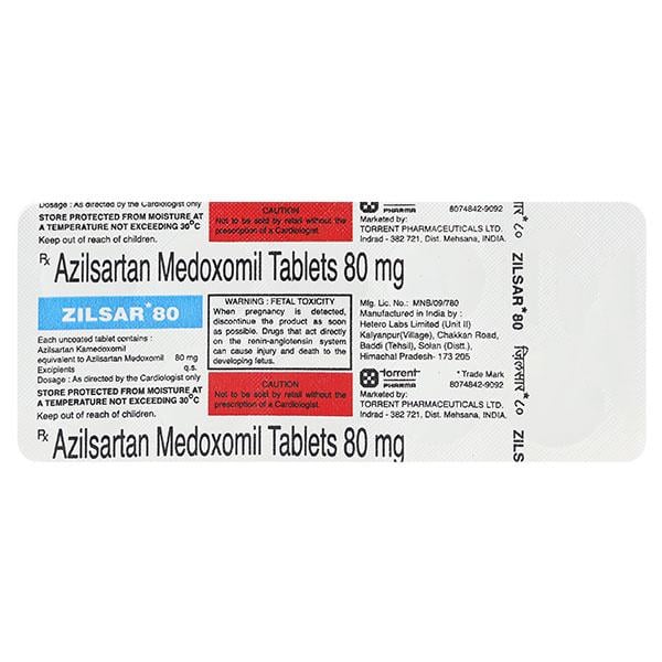 Zilsar 80mg Tablet 10'S