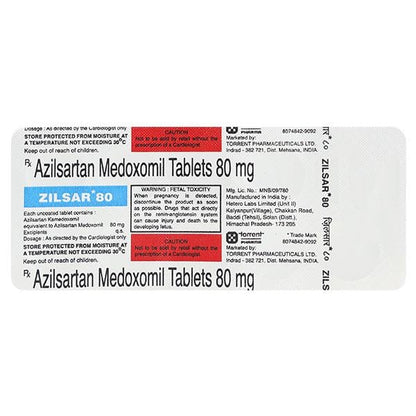 Zilsar 80mg Tablet 10'S
