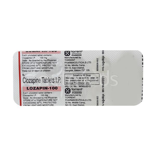 Lozapin 100mg Tablet 10'S