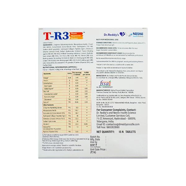 T R3 NUTRACEUTICAL Tablet 15's