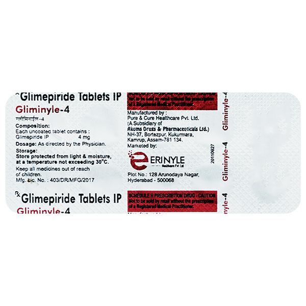 GLIMINYLE 4mg Tablet 10's